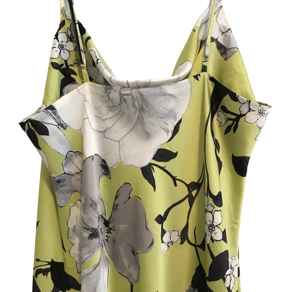 Sara Michelle Floral Maxi Slip Dress Large Satin Spaghetti Straps Feminine Boho - Picture 6 of 15